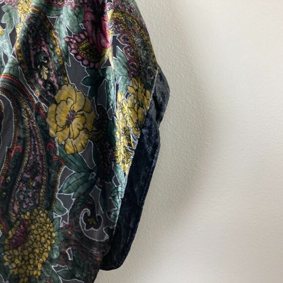 Heidi Abra Night Garden Burnout Silk Velvet Fringe Poncho One Size Whimsigoth - Picture 12 of 13